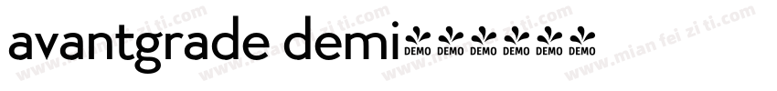 avantgrade demi字体转换